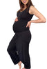 Pregnancy Bamboo Tank Top & Cross Fold Pants Set