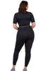 Seamless Square Neck Short Sleeve Crop Top