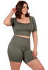 Seamless High Waist Midi Biker Shorts - 3 Pack