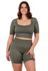 Seamless High Waist Midi Biker Shorts - 3 Pack