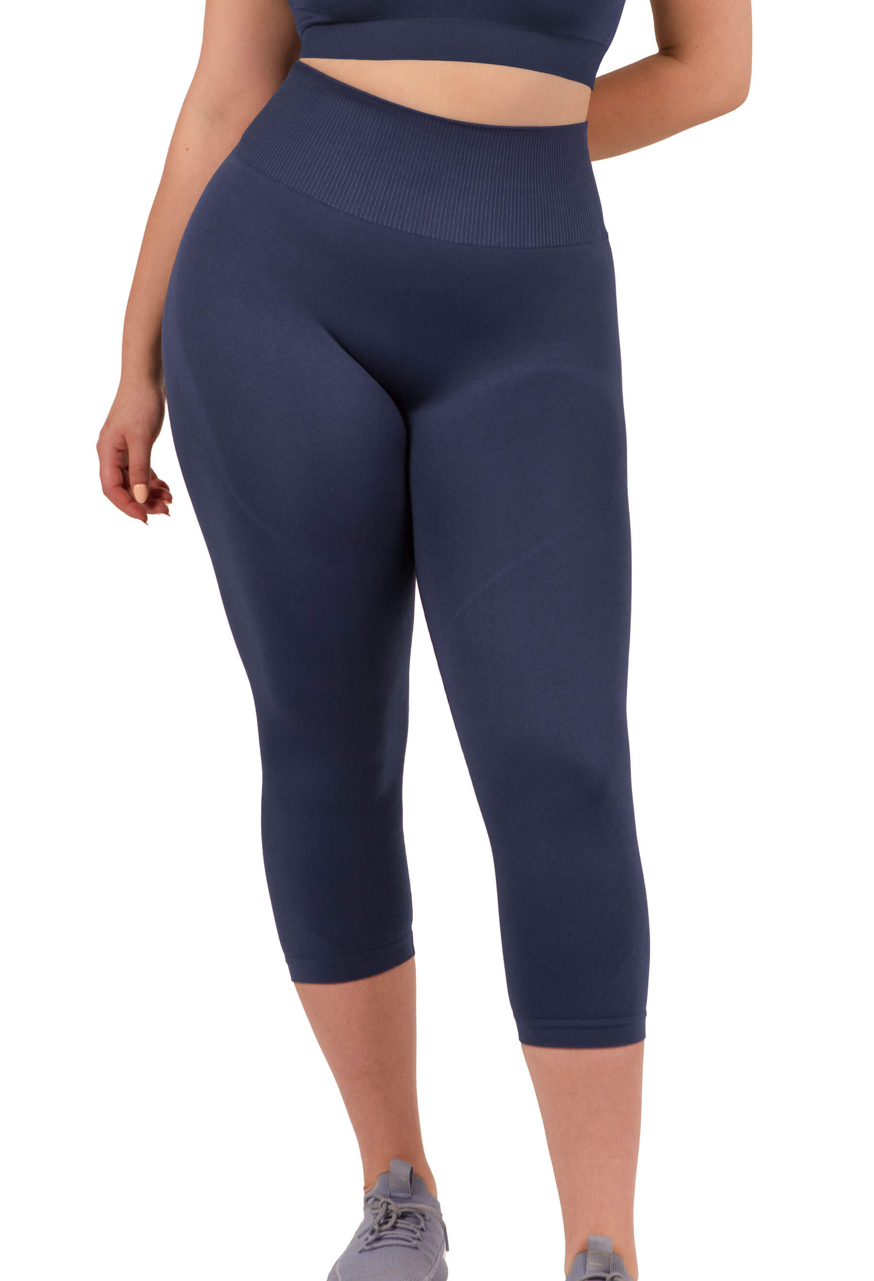 Women's Seamless High Waist 3/4 Capri Leggings