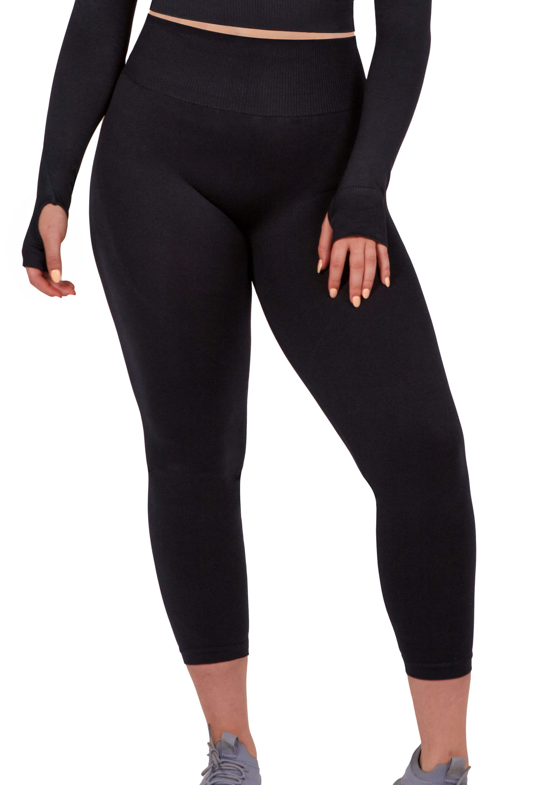 Women's Seamless High Waist 3/4 Capri Leggings