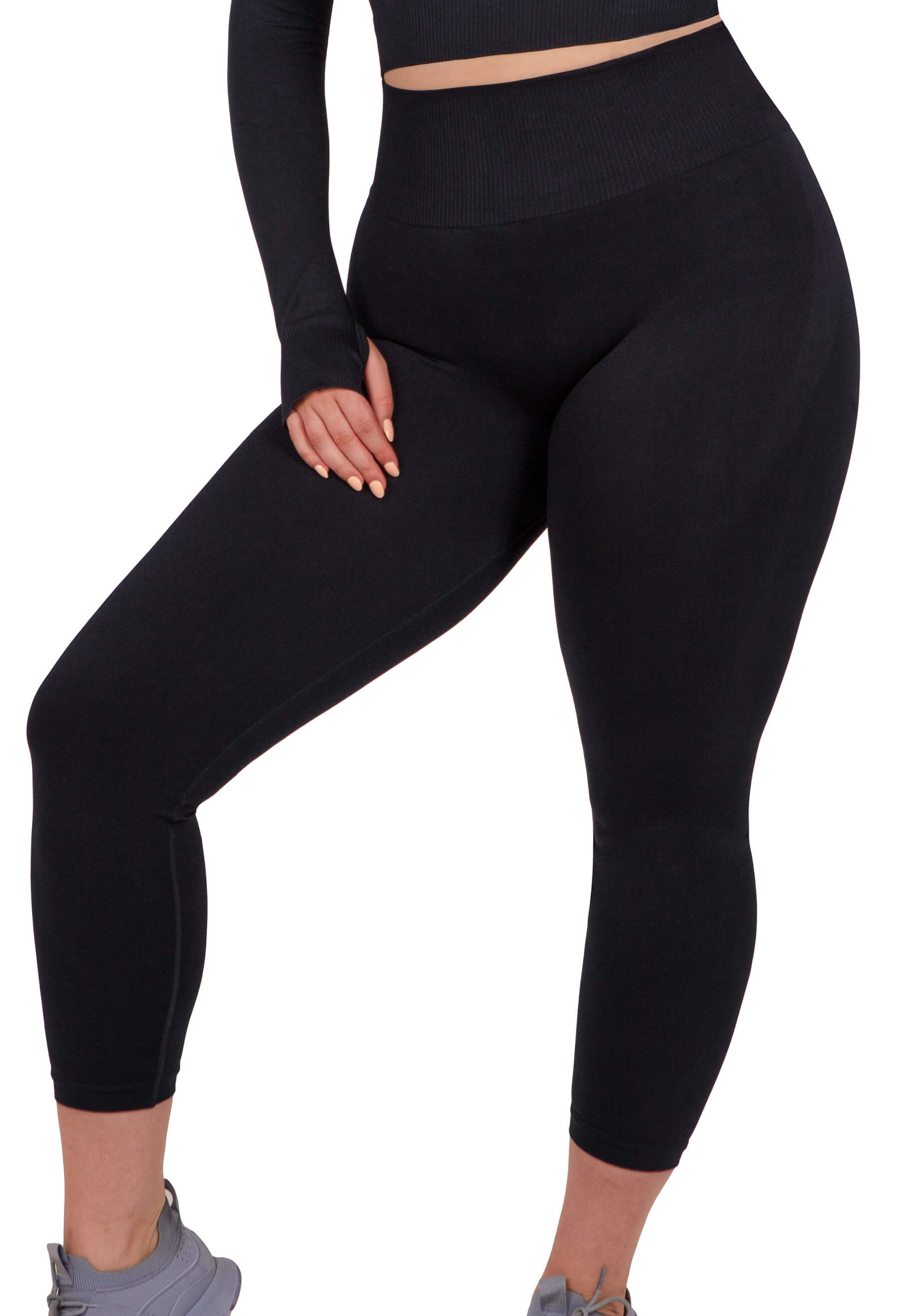 High-Waisted Plus-Size Cropped Leggings 2-Pack