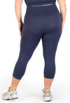 Plus Size Seamless High Waist 3/4 Capri Leggings