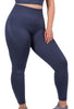 Square Neck Short Sleeve Crop Top and Seamless High Waist Full Length Leggings