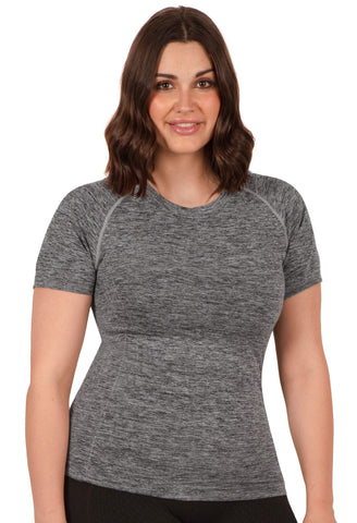 Seamless Square Neck Short Sleeve Crop Top