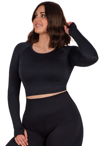 Square Neck Short Sleeve Crop Top and Seamless High Waist Full Length Leggings