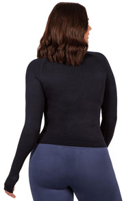 Seamless Square Neck Long Sleeve Top