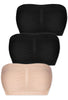 Strapless Support Bandeau with Rib Band - 3 Pack