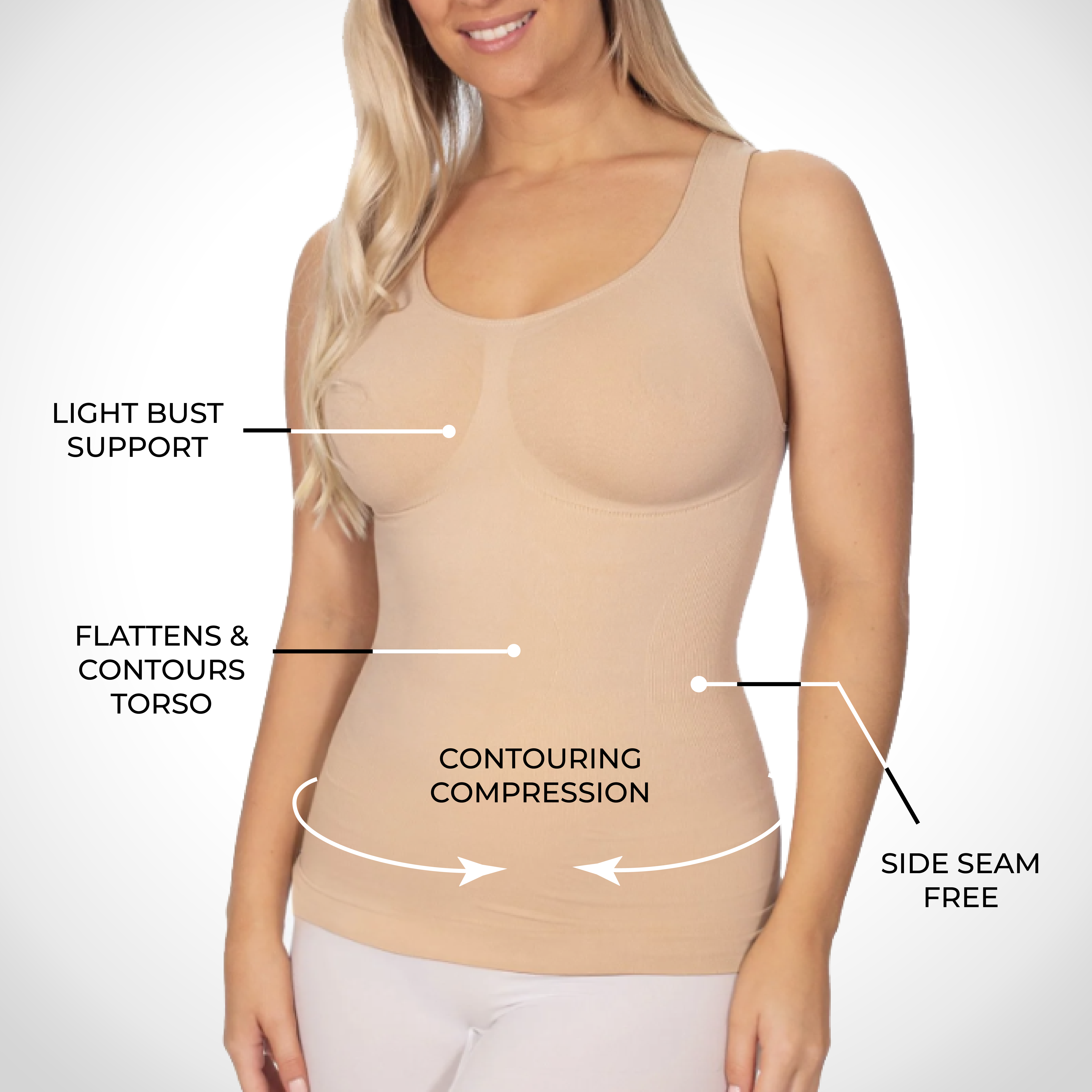  Shapewear Cami For Women Tummy Control Shaping Tank