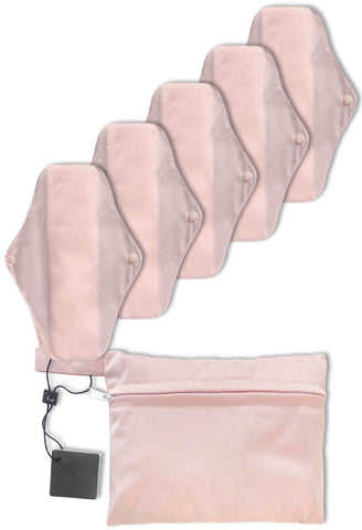 Reusable Stay-Dry Leakage & Period Pads - 5 Pack