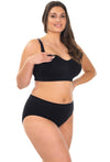 Bamboo Nursing Bra + High Cut Undies Black Set
