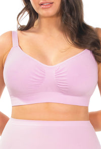 Pink Bamboo Bra + High Cut Set With FREE Nipple Covers