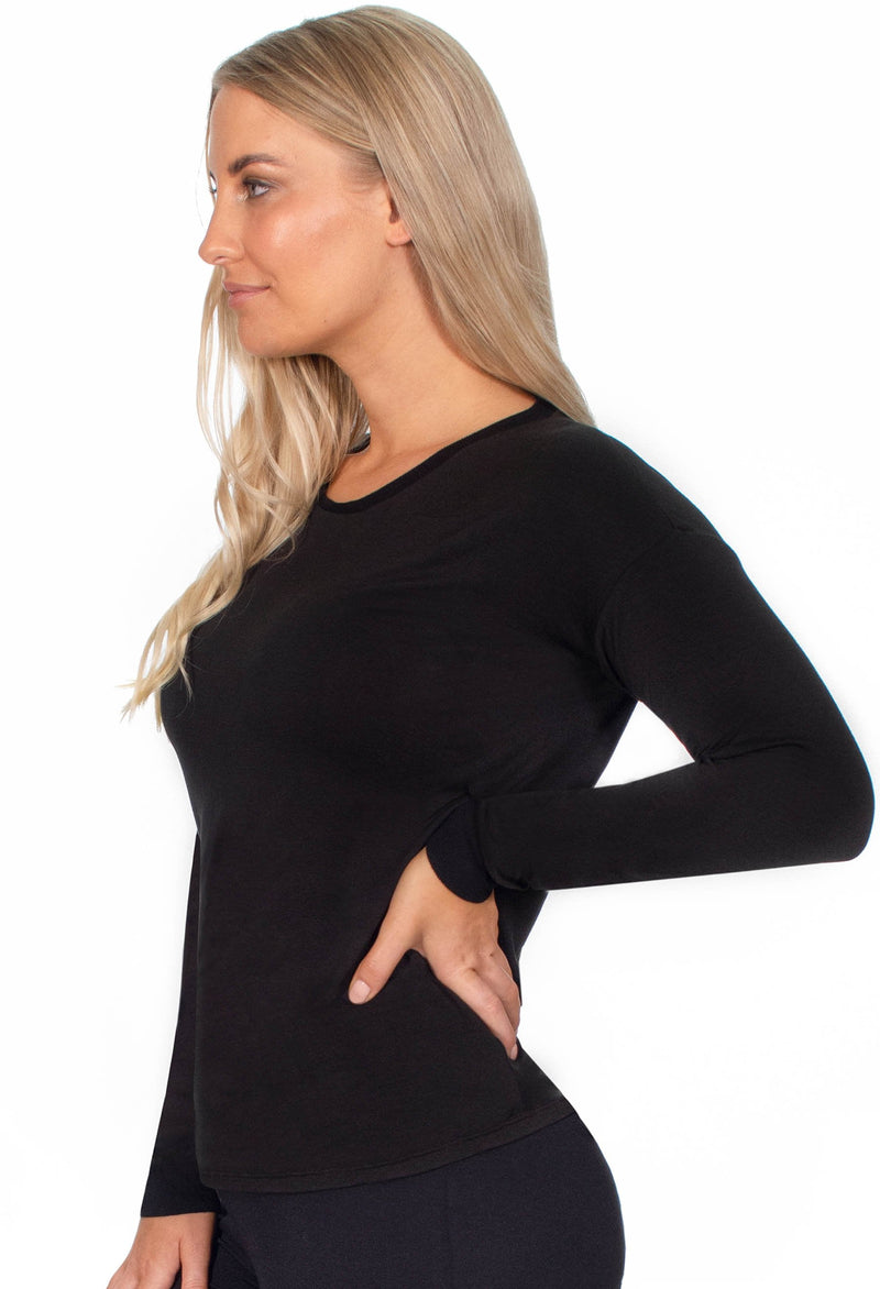 Bamboo Long Sleeve Top and Flare Pants Pyjama Set
