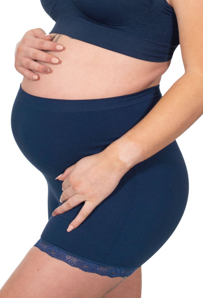 Maternity Anti Chafing High Rise Petite Cotton Rich Shorts - 3 Pack