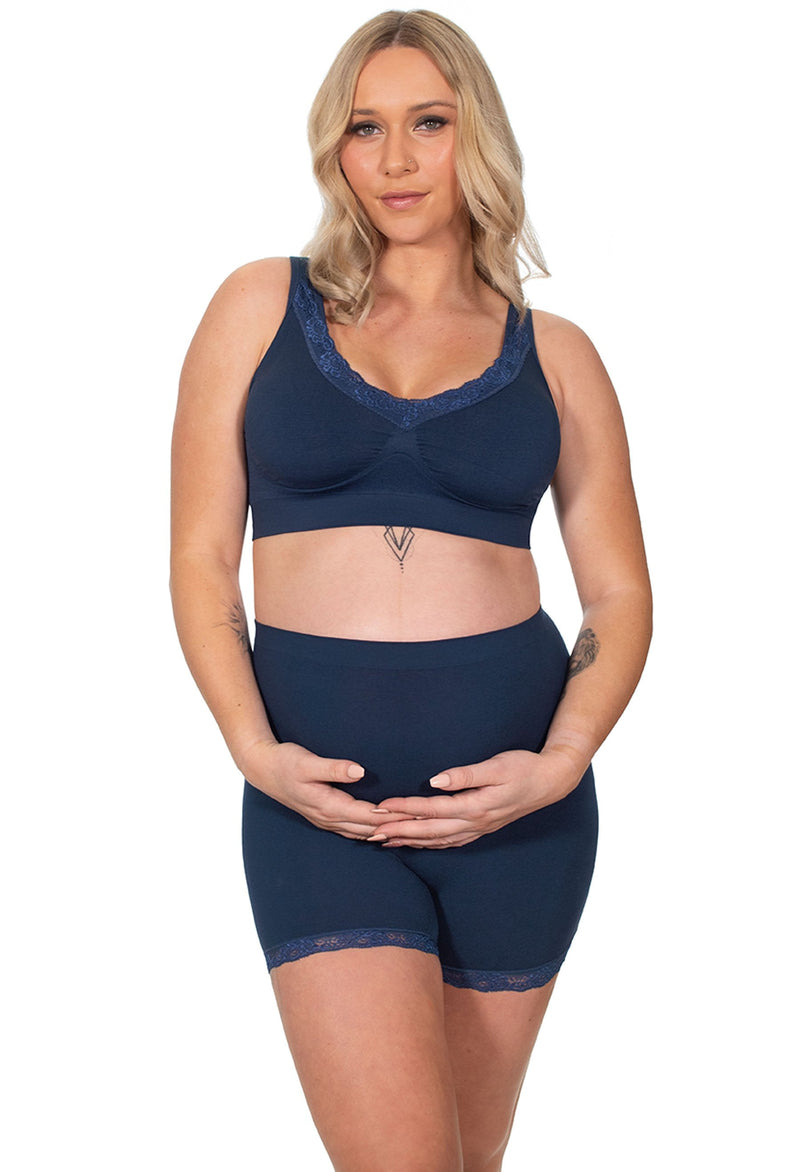 Maternity Anti Chafing High Rise Petite Cotton Rich Shorts - 3 Pack