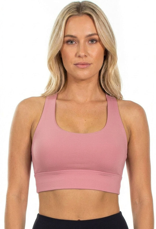 Push Up Sports Bra - Longline With Mesh Racer Back - 2 Pack