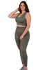 Sports Set - Triple-layer Support Racer Bra & Seamless High Waist Full Length Leggings