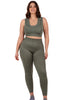 Sports Set - Triple-layer Support Racer Bra & Seamless High Waist Full Length Leggings