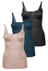 Bamboo Nursing Camisole with Built-In Bra - Fancy 3 Pack