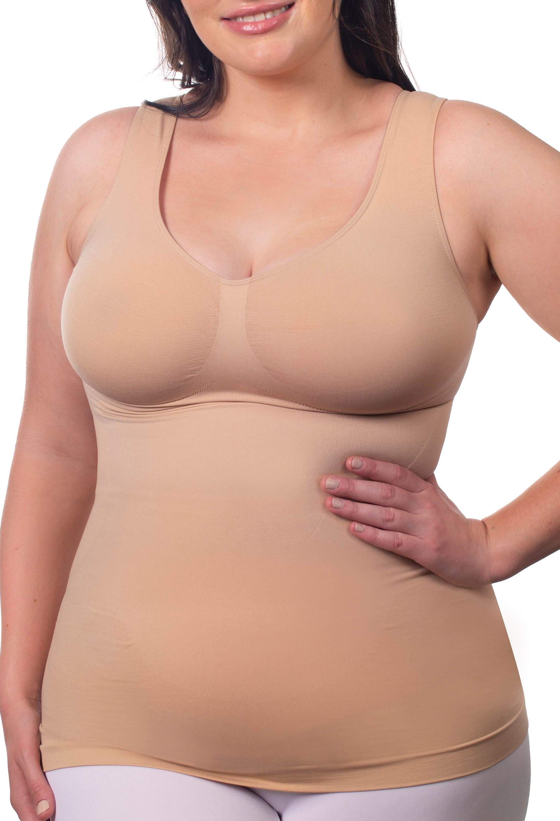 Cami Shaper Plus Size com sutiã Camisole Tummy Control Top