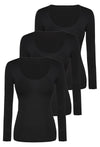 Bamboo Long Sleeve Top - 3 Pack