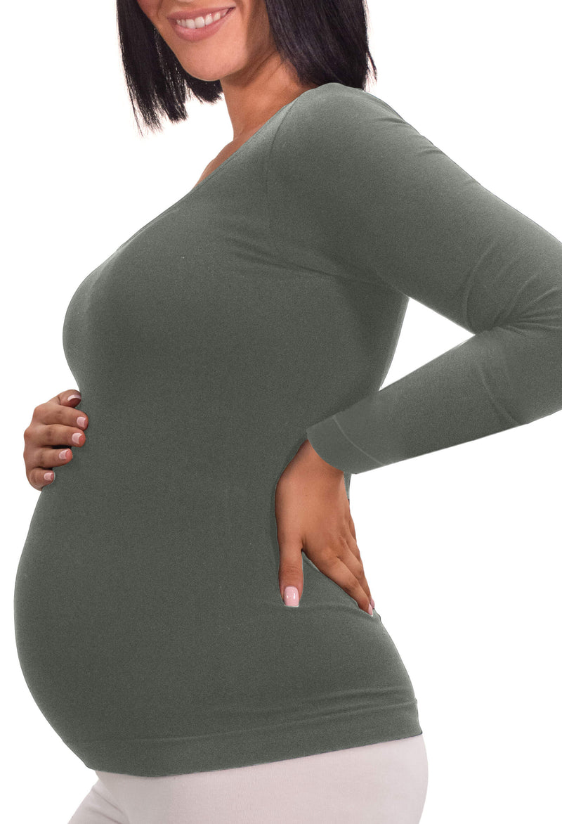 Maternity Bamboo Long Sleeve Top