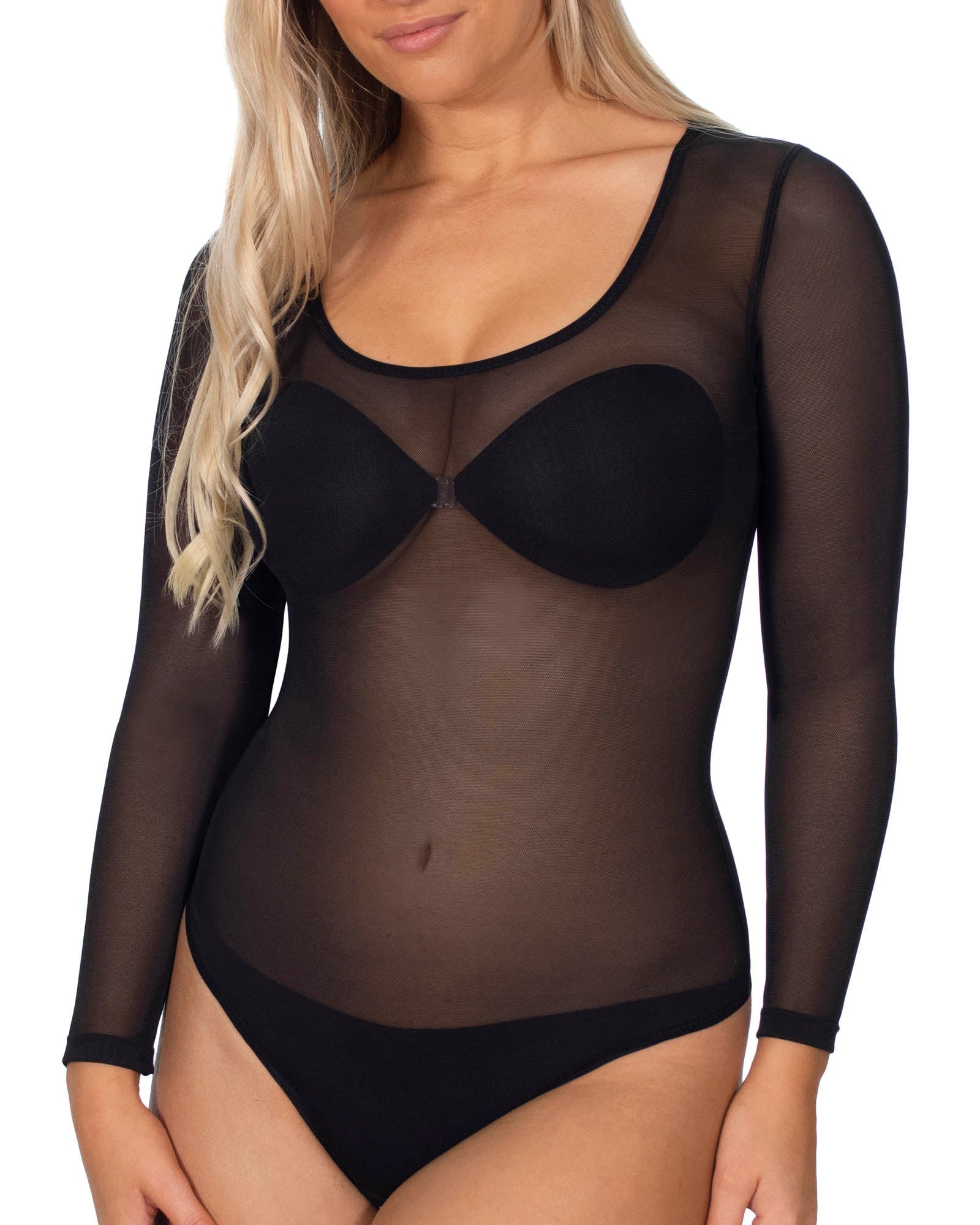 SHAPEX Long Sleeve Bodysuit for Women Tummy Control Thong