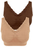 Full Bust Wire Free Minimiser Bra - MIX 2 PACK