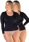 Superfine﻿ 100% Cotton Long Sleeve Top - 2 Pack