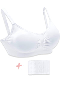 Pregnancy Bamboo Padded Wire Free Bra + Band Extender Set