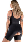 Open Bust Shaping Shorts Bodysuit With Adjustable Straps