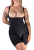 Open Bust Shaping Shorts Bodysuit With Adjustable Straps