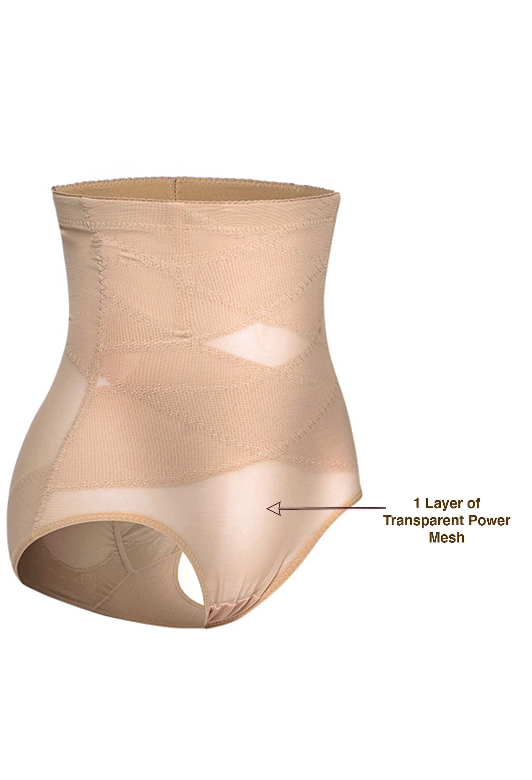 Mesh See-through Tummy Control Shapewear Briefs – Paukee