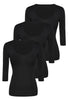 Bamboo 3/4 Sleeve Top -3 Pack