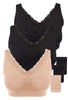 3 Pack Lightweight Wire Free Pregnancy Bra + Band Extender Set
