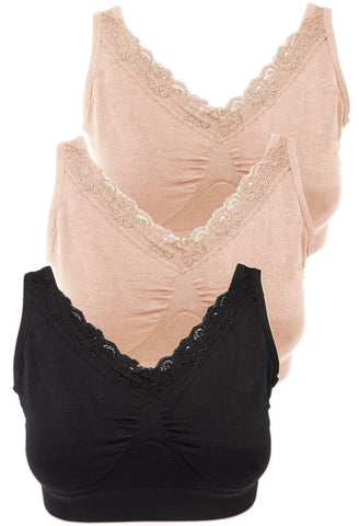 Wirefree Lace Minimiser Bra for Big Boobs
