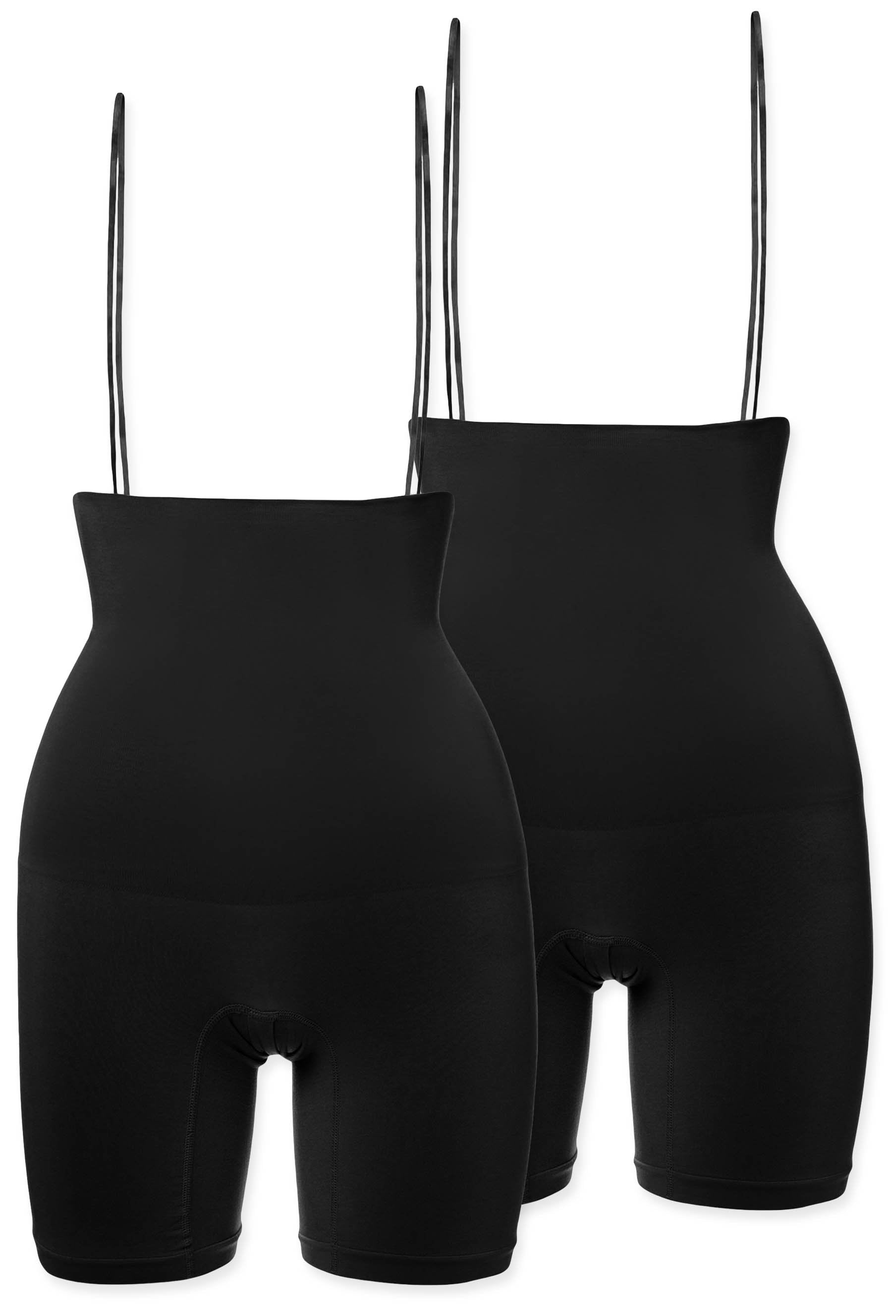 Pieces shaping shorts in black