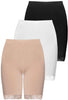 Curvy Anti Chafing High Rise Long Cotton Shorts - 3 Pack