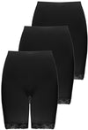 Anti Chafing High Rise Long Cotton Shorts - 3 Pack