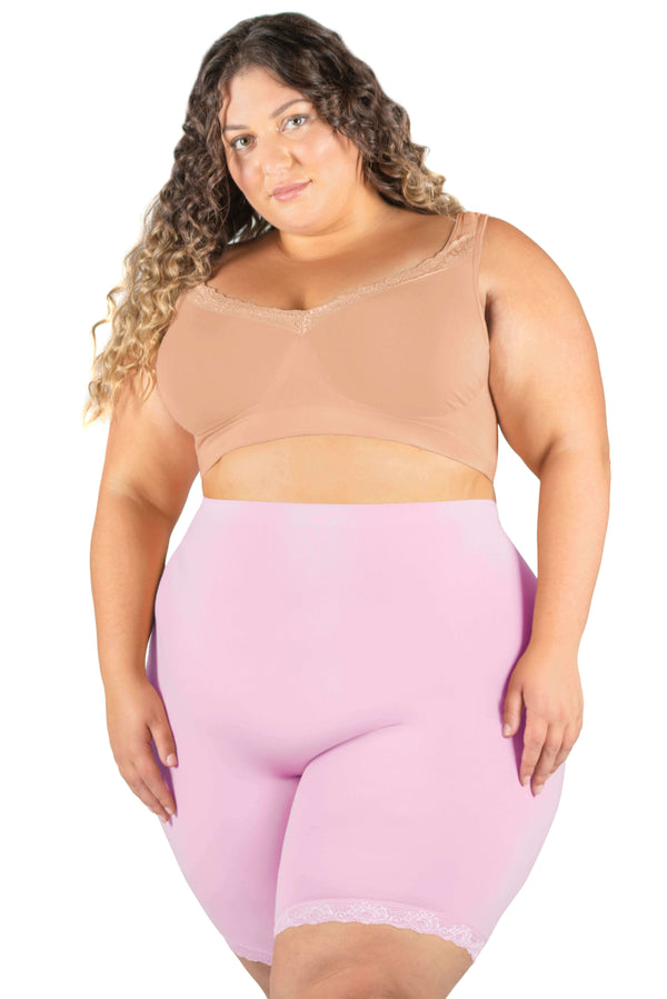 Anti Chafing High Rise Long Cotton Rich Shorts