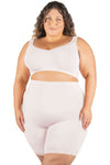 Plus Size Anti Chafing High Rise Long Cotton Shorts - 3 Pack