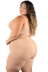 Plus Size Anti Chafing High Rise Long Cotton Rich Shorts