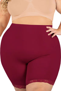 Curvy Anti Chafing High Rise Long Cotton Rich Shorts