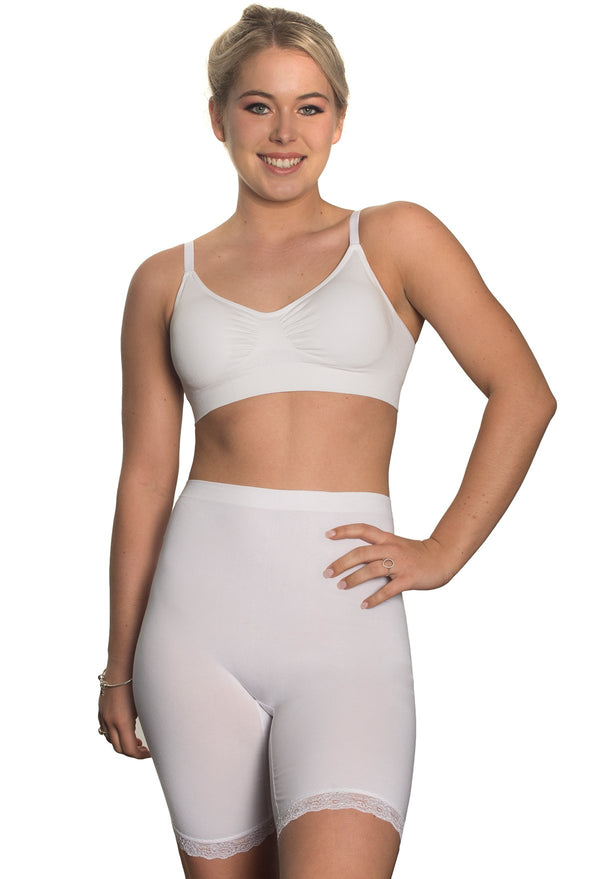 Anti Chafing High Rise Long Cotton Rich Shorts - 3 Pack