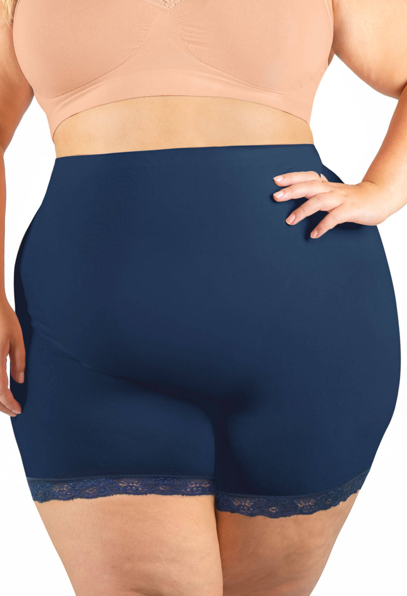 Plus Size Anti Chafing High Rise Petite Cotton Shorts