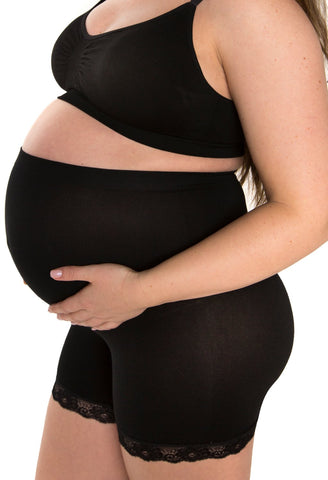 Maternity Underbust Anti Chafing Midi Cotton Shorts - 3 Pack