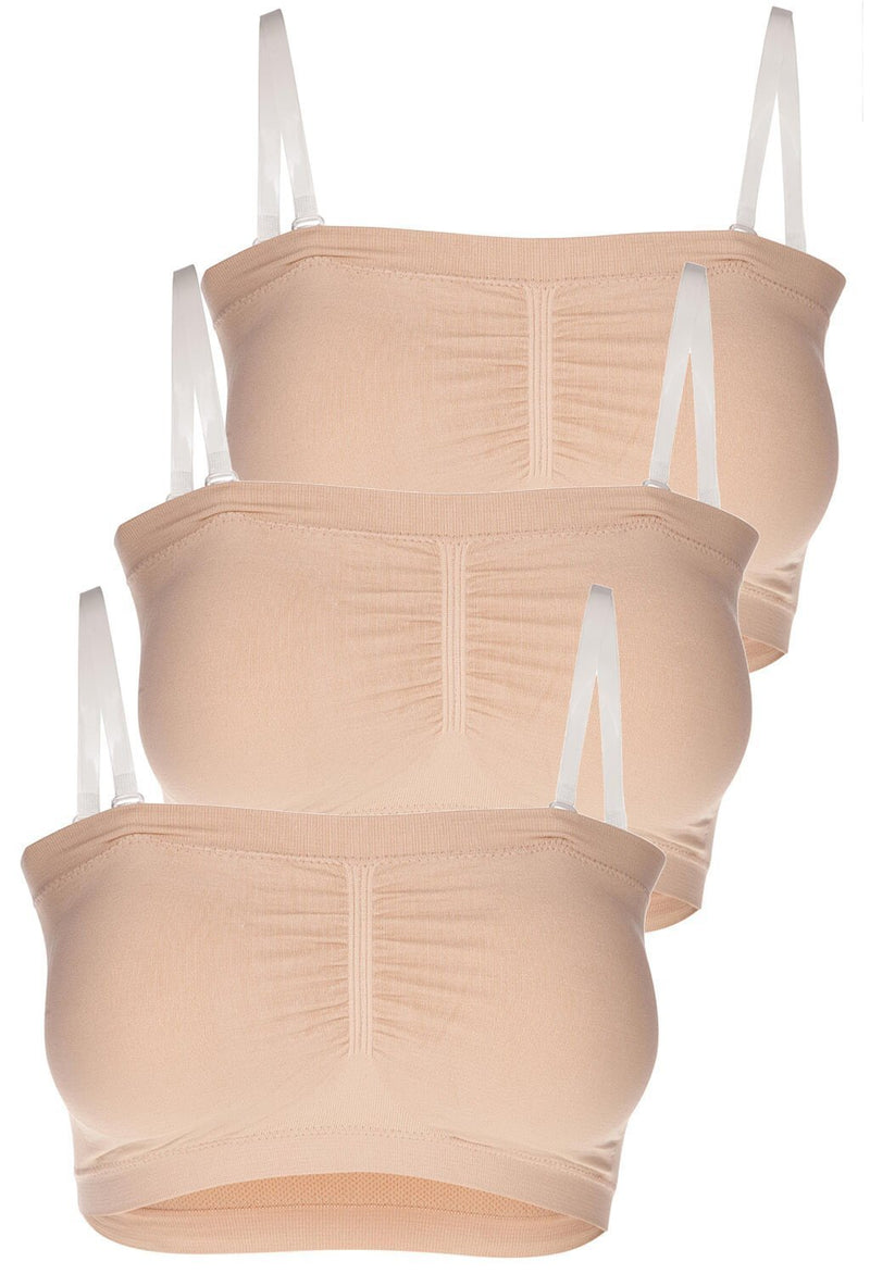 Curvy Soft Comfort Padded Bandeau - 3 Pack