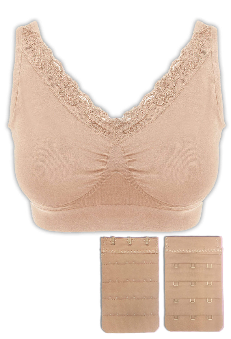 Venus Lace Wire Free Pregnancy Bra + Band Extender Set