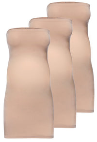Maternity Strapless Mini Slip Dress/Skirt - 3 Pack